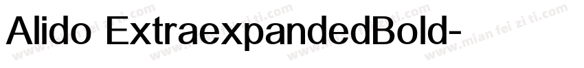 Alido ExtraexpandedBold字体转换